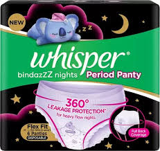 WHISPER PERIOD PANTY 6 PANTIES M-L