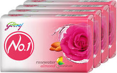 GODREJ NO.1 ROSEWATER ALMOND 4+1 FREE=5N-100G=500GM