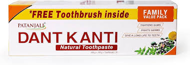 PATANJALI DANT KANTI NATURAL TOOTHPASTE 200G+1N